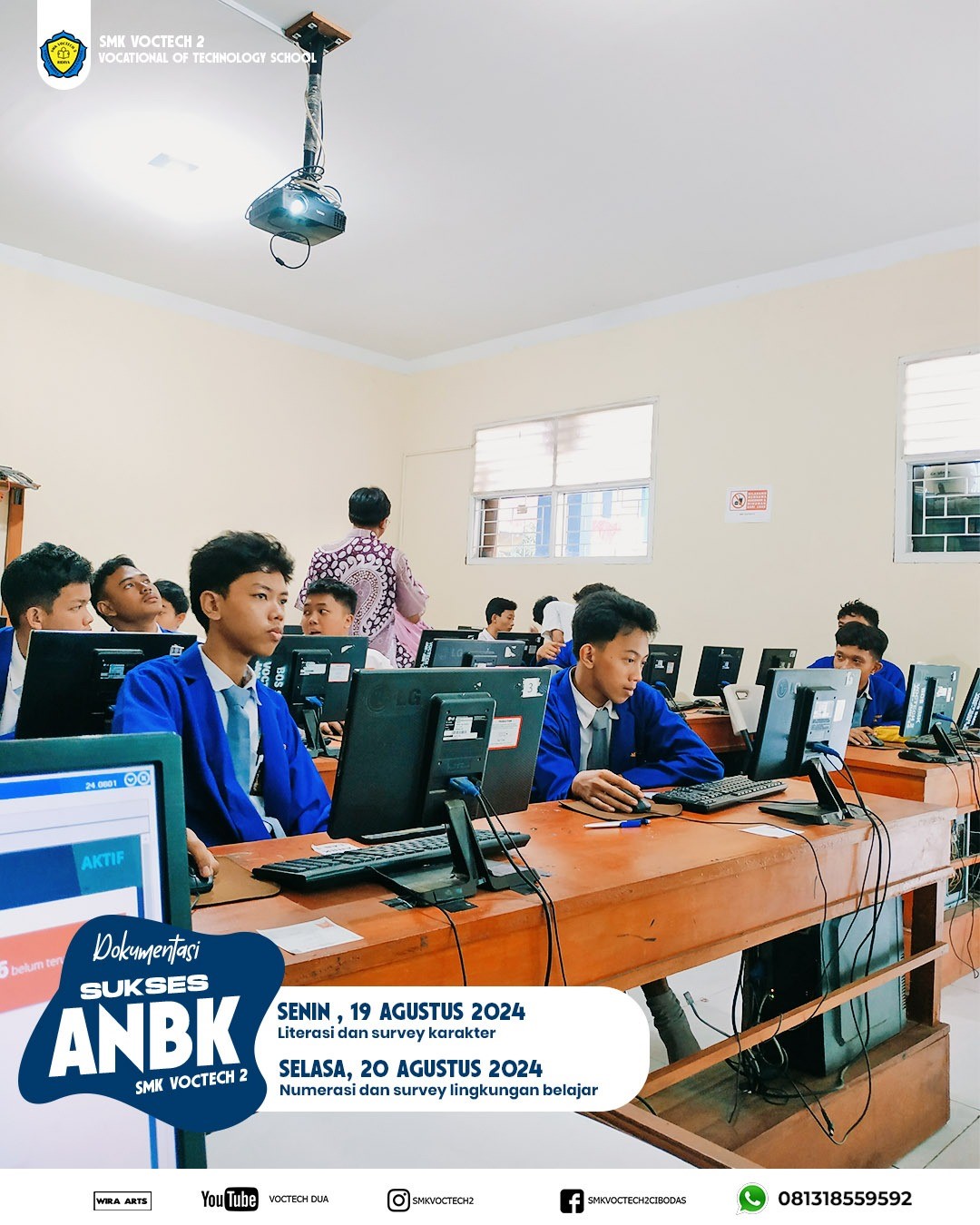 Pelaksanaan ANBK (Asesmen Nasional Berbasis Komputer) SMK Voctech 2