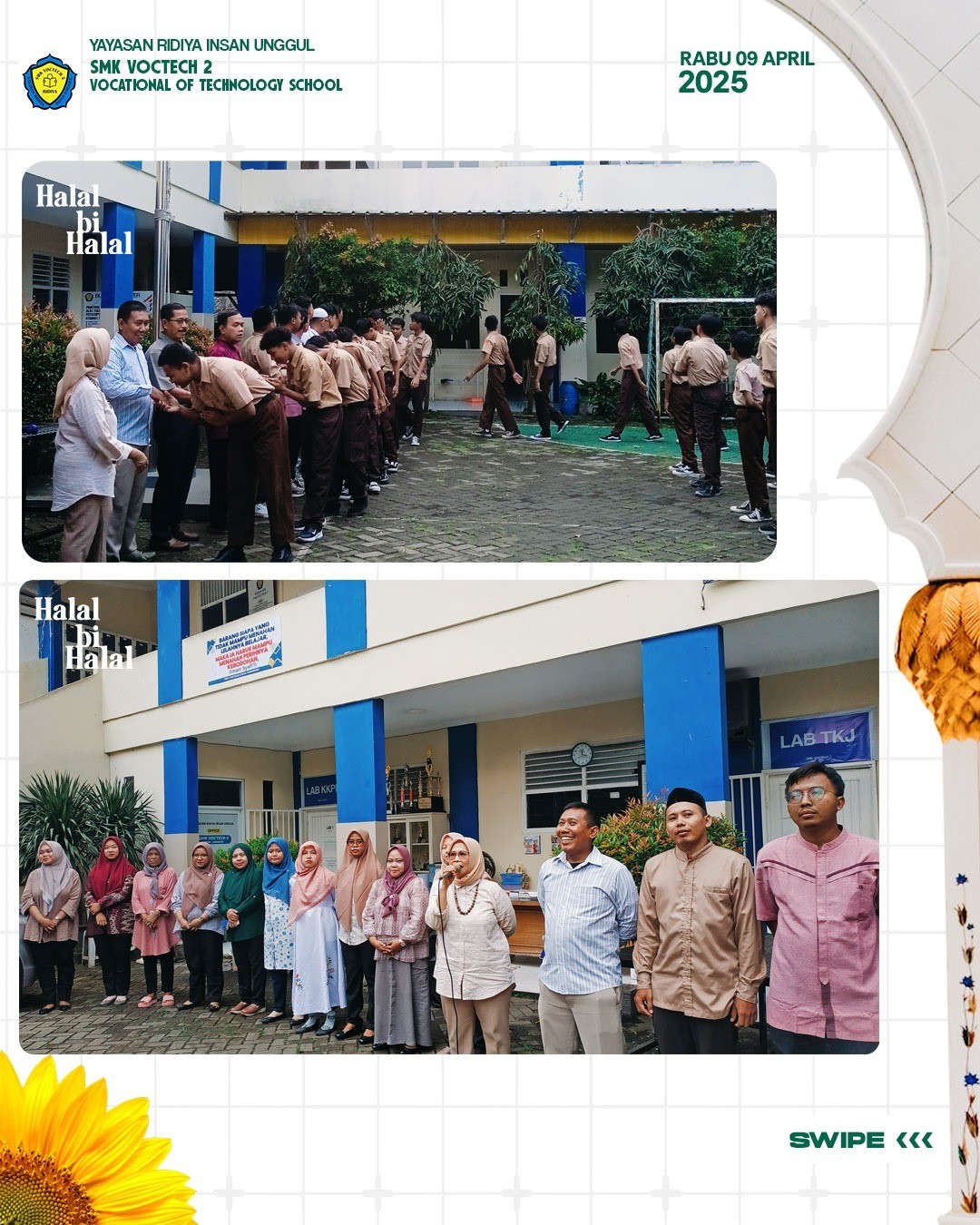 Awal Masuk Sekolah Gelar Halal Bihalal SMK VOCTECH 2 