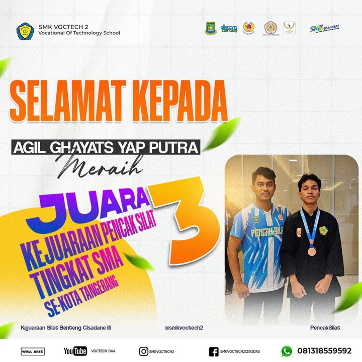 Siswi SMK Voctech 2 Juara 3 Pencak Silat
