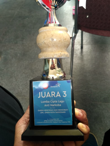 SMK Voctech 2 Mendapatkan Juara 3 Lomba Cipta Lagu Anti Narkoba