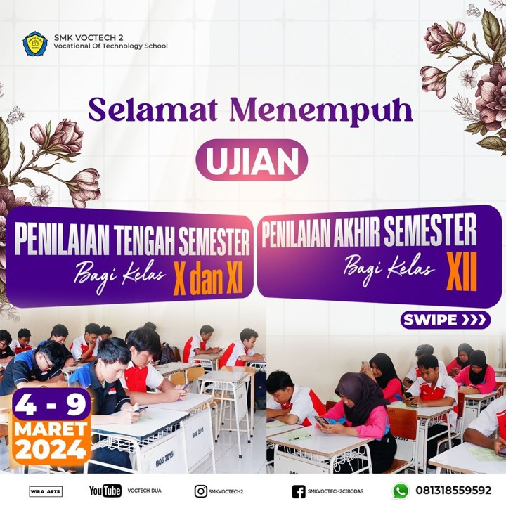 Siswa/i Menghadapi Ujian Penilaian Tengah Semester Genap 2023/2024