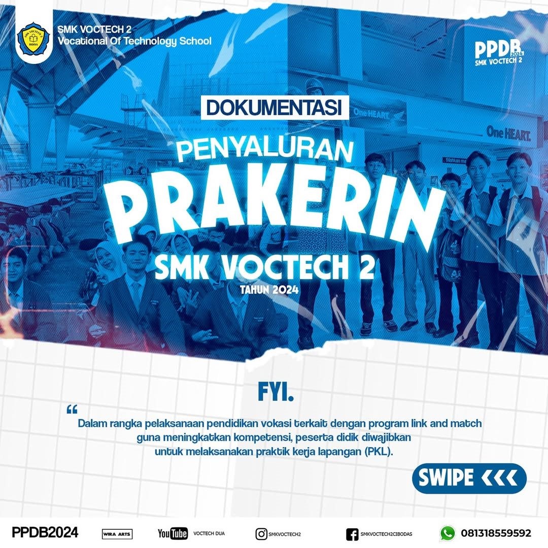 Siswa/i SMK Voctech 2 Melakukan Praktik Kerja Lapangan Kelas XII Tahun 2024